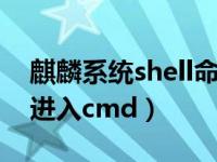 麒麟系统shell命令进入系统（麒麟系统如何进入cmd）