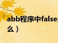 abb程序中false是什么（false在程序代表什么）