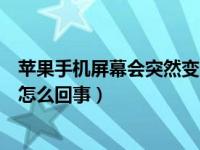 苹果手机屏幕会突然变暗什么原因（苹果手机屏幕突然变暗怎么回事）