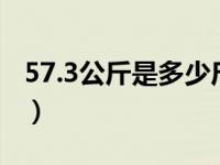 57.3公斤是多少斤体重（57.55公斤是多少斤）