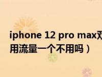 iphone 12 pro max双卡流量设置（iphone双卡可以一个用流量一个不用吗）