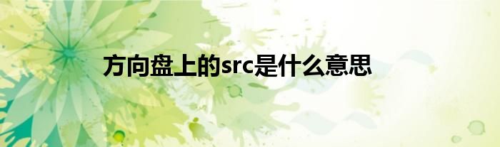 方向盘上的src是什么意思 阳光网